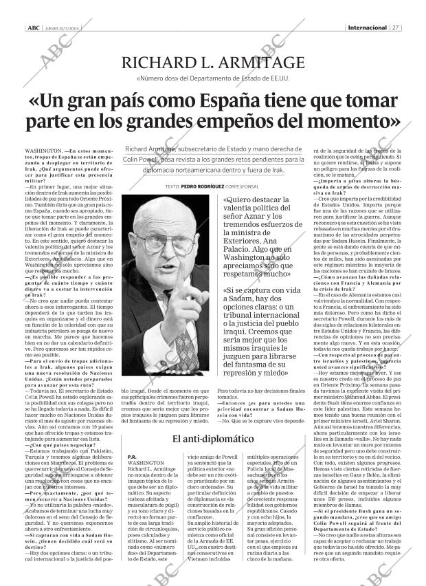 ABC MADRID 31-07-2003 página 27