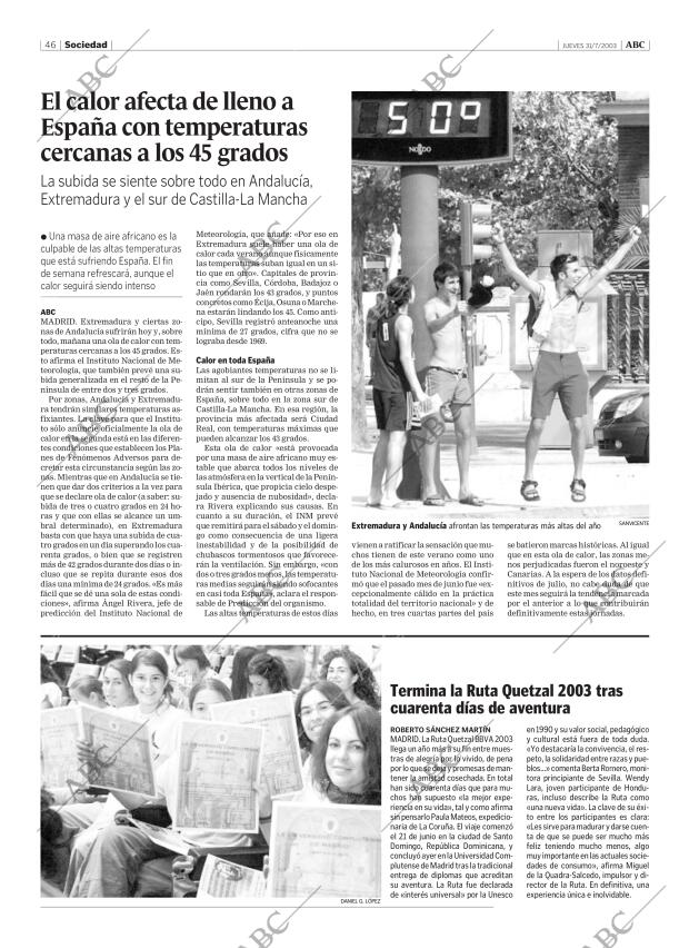 ABC MADRID 31-07-2003 página 46