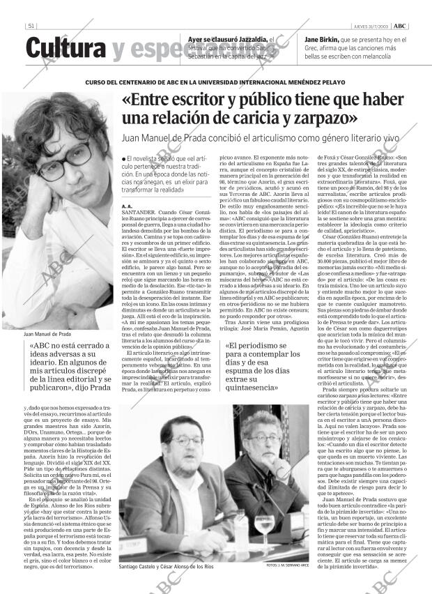 ABC MADRID 31-07-2003 página 51