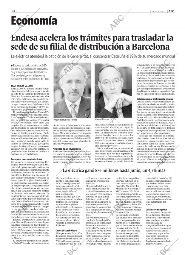 ABC MADRID 31-07-2003 página 74