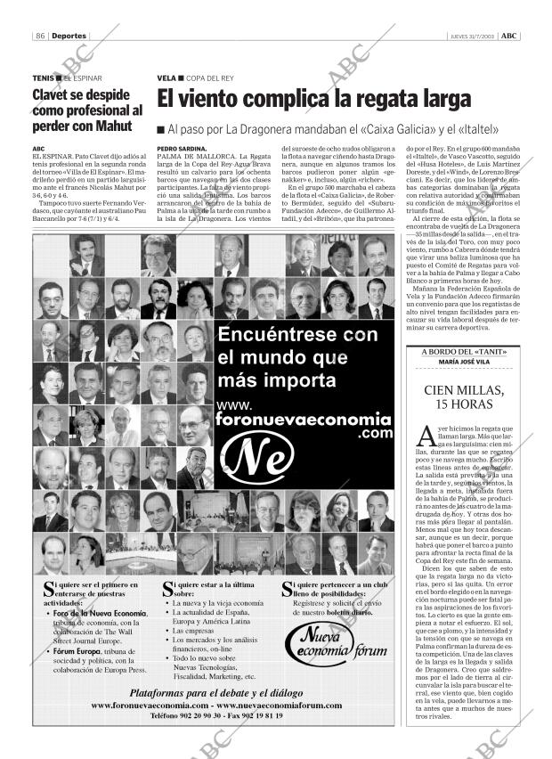 ABC MADRID 31-07-2003 página 86