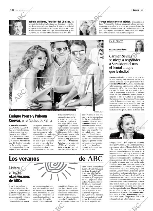 ABC MADRID 31-07-2003 página 89
