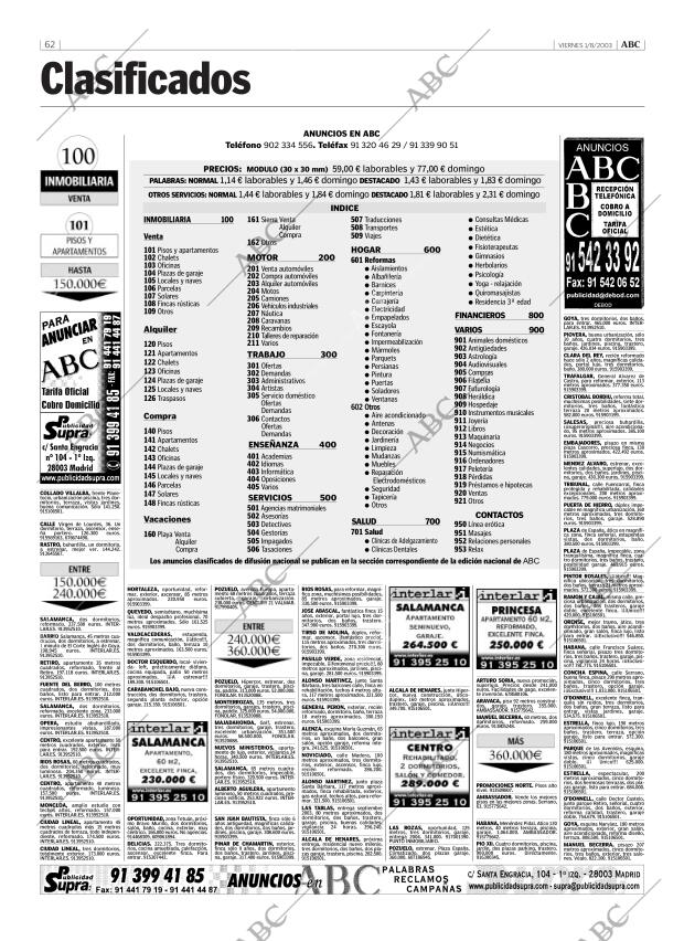 ABC MADRID 01-08-2003 página 62