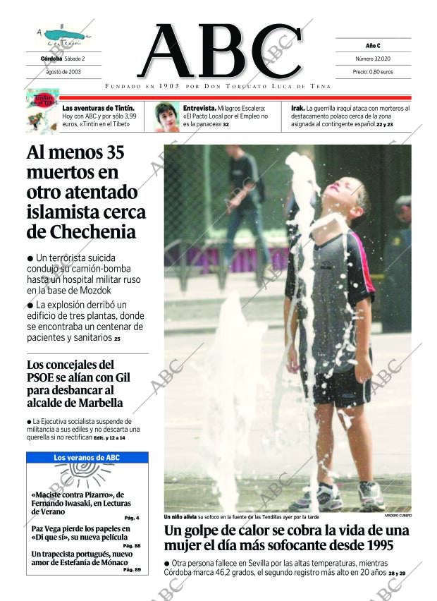 ABC CORDOBA 02-08-2003 página 1