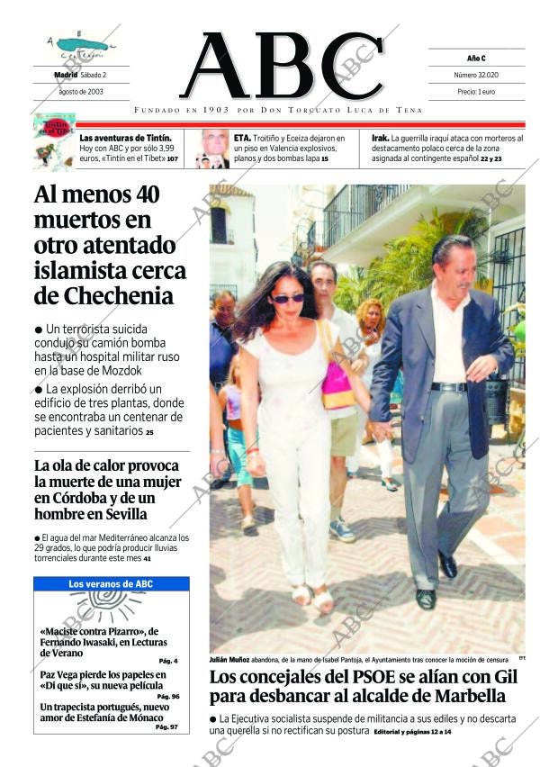 ABC MADRID 02-08-2003 página 1