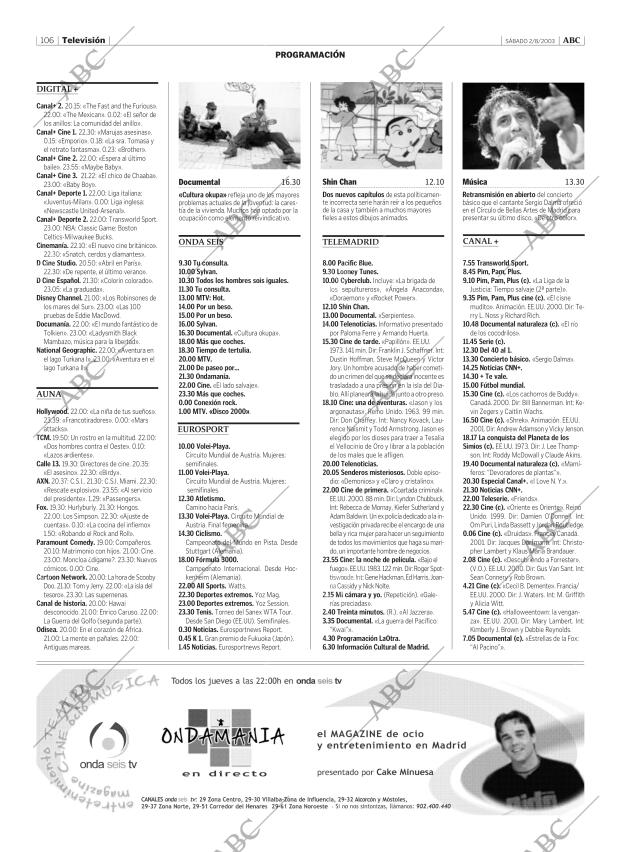 ABC MADRID 02-08-2003 página 106