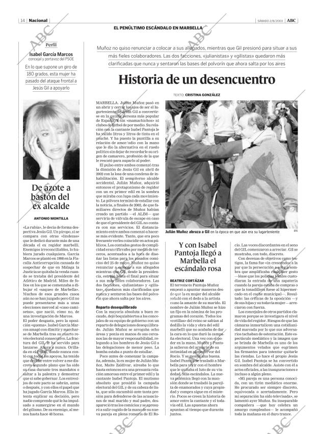 ABC MADRID 02-08-2003 página 14