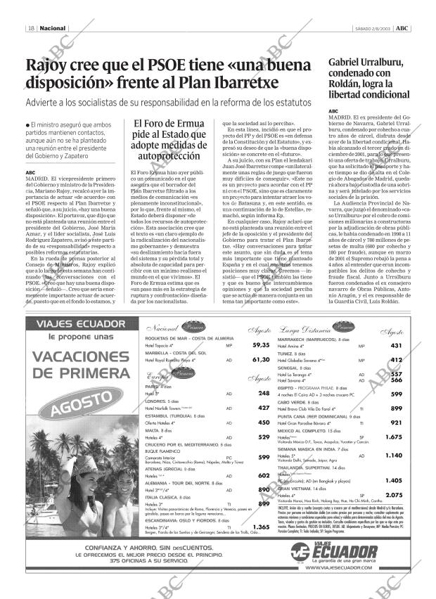 ABC MADRID 02-08-2003 página 18