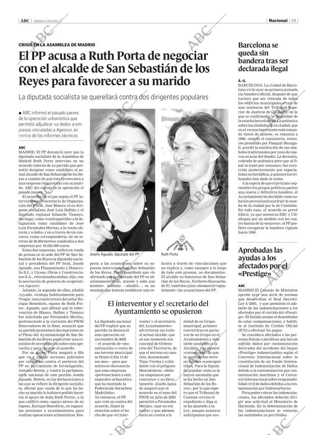 ABC MADRID 02-08-2003 página 19