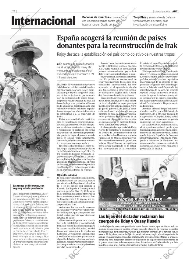 ABC MADRID 02-08-2003 página 23