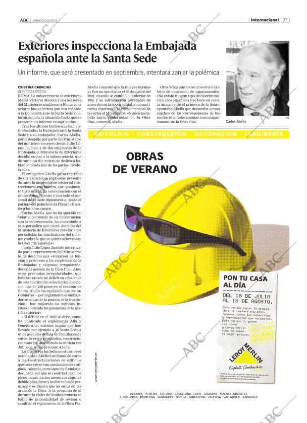 ABC MADRID 02-08-2003 página 27
