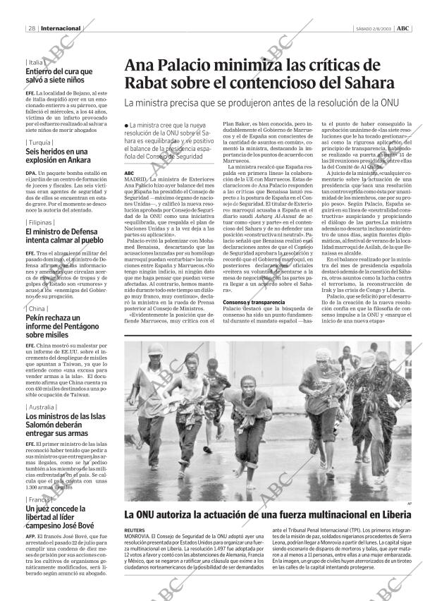 ABC MADRID 02-08-2003 página 28