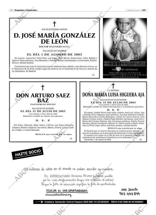 ABC MADRID 02-08-2003 página 68