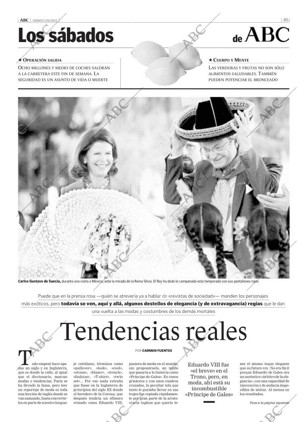 ABC MADRID 02-08-2003 página 85