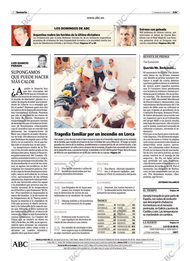ABC MADRID 03-08-2003 página 2