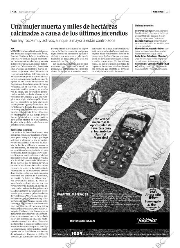 ABC MADRID 03-08-2003 página 23