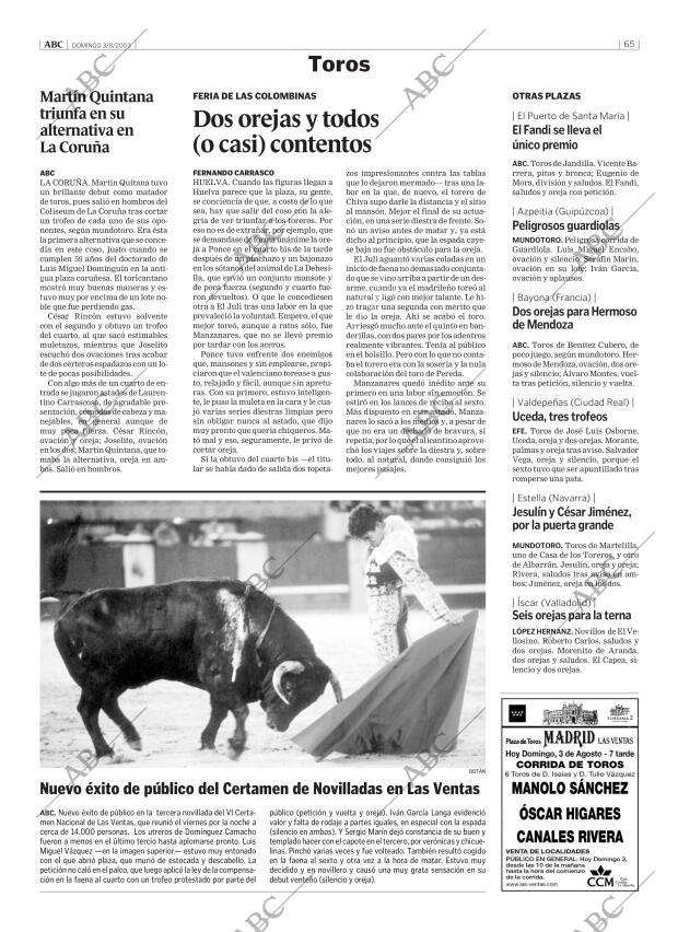 ABC MADRID 03-08-2003 página 65