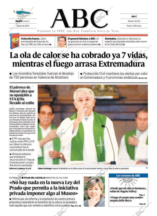 ABC MADRID 04-08-2003 página 1
