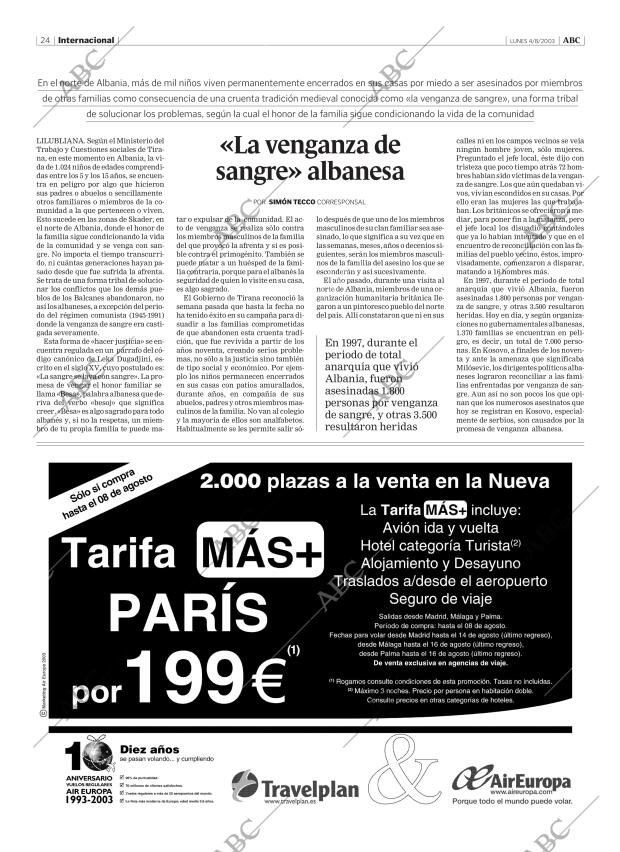 ABC MADRID 04-08-2003 página 24