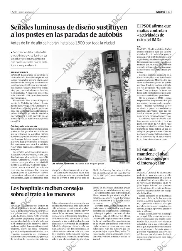 ABC MADRID 04-08-2003 página 33