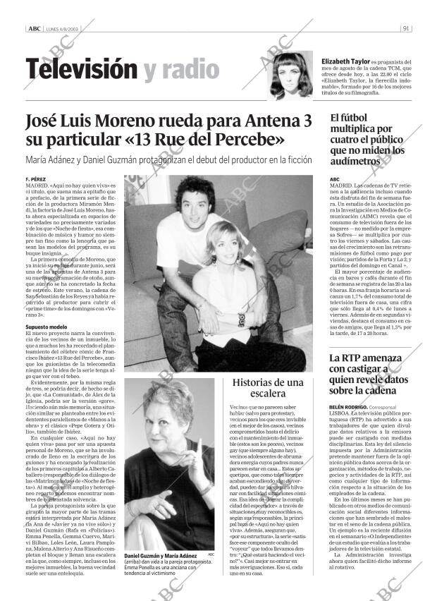 ABC MADRID 04-08-2003 página 91