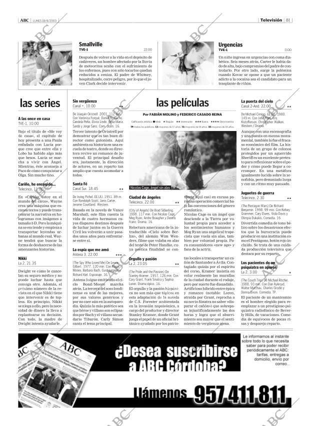 ABC CORDOBA 18-08-2003 página 81