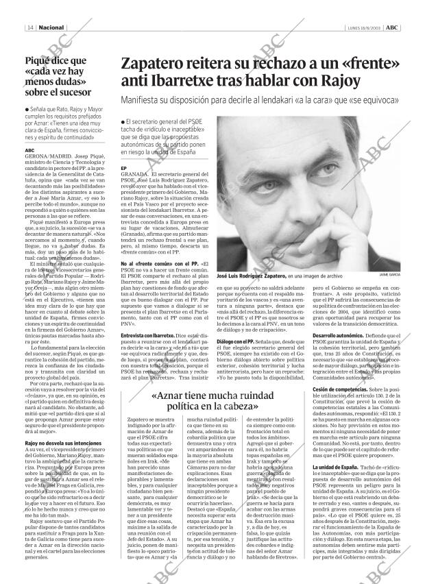 ABC MADRID 18-08-2003 página 14