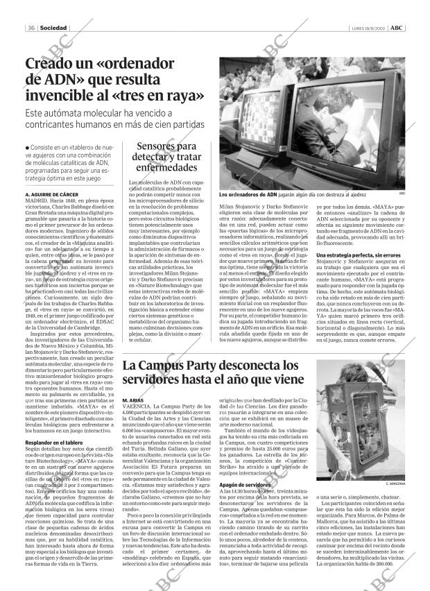 ABC MADRID 18-08-2003 página 36
