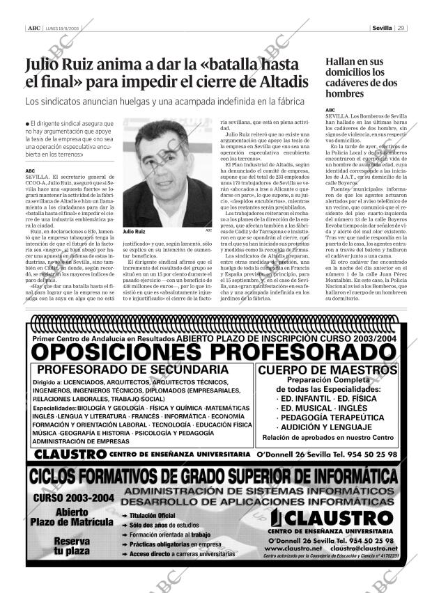 ABC SEVILLA 18-08-2003 página 29