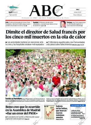 ABC MADRID 19-08-2003 página 1