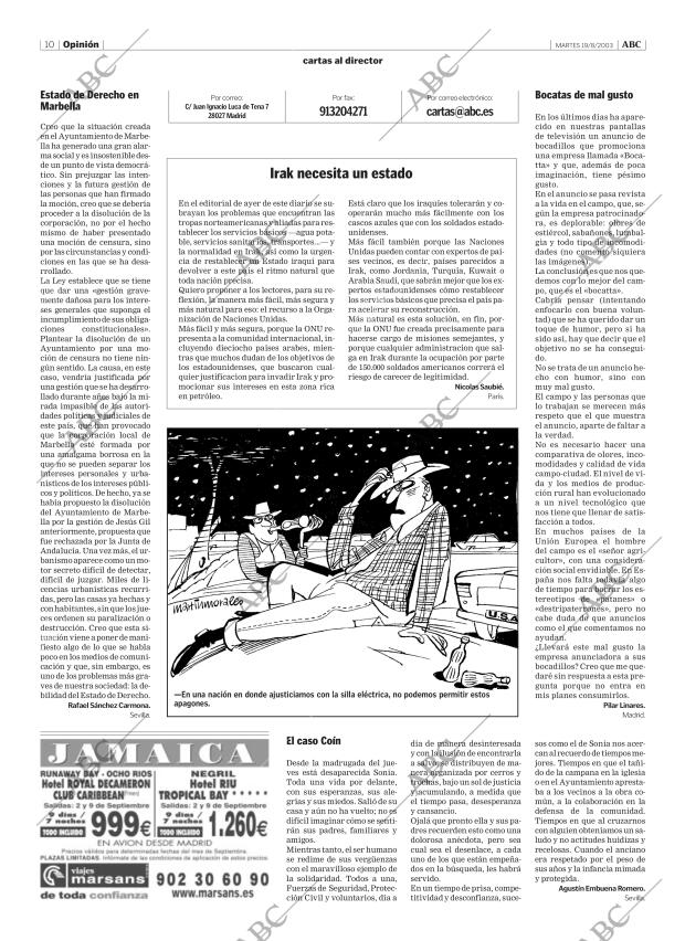 ABC MADRID 19-08-2003 página 10