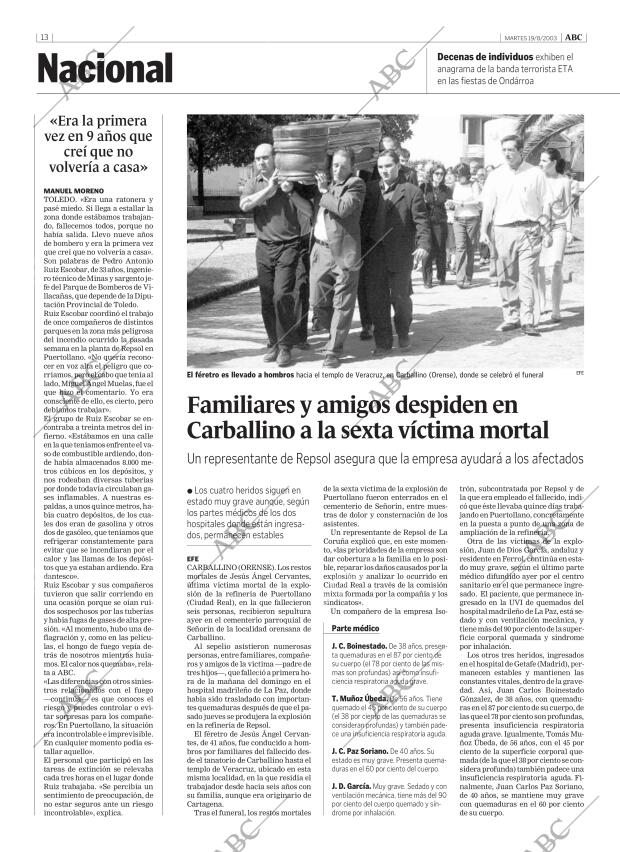 ABC MADRID 19-08-2003 página 13