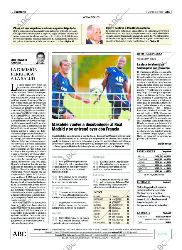 ABC MADRID 19-08-2003 página 2