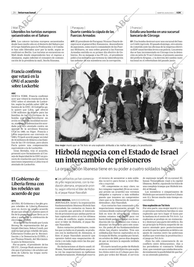 ABC MADRID 19-08-2003 página 28