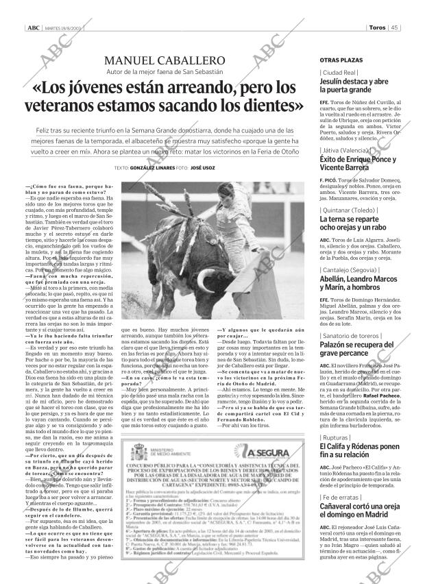 ABC MADRID 19-08-2003 página 45