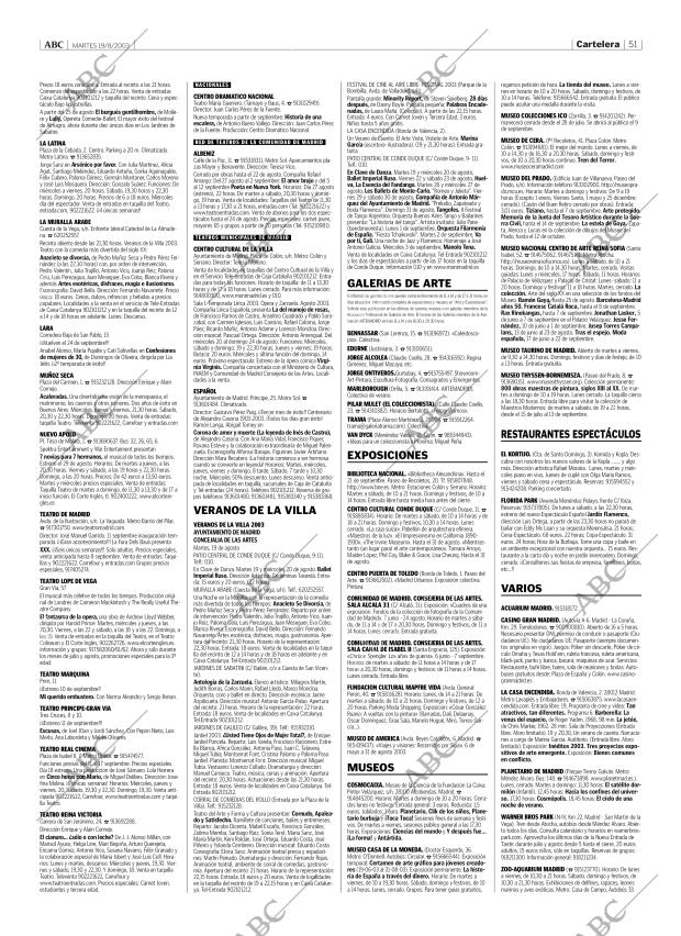 ABC MADRID 19-08-2003 página 51