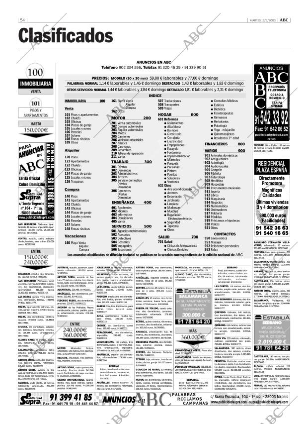 ABC MADRID 19-08-2003 página 54