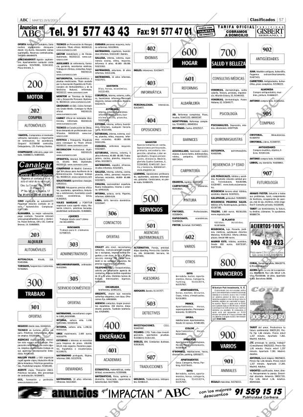 ABC MADRID 19-08-2003 página 57