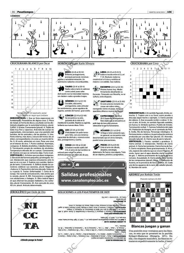 ABC MADRID 19-08-2003 página 86
