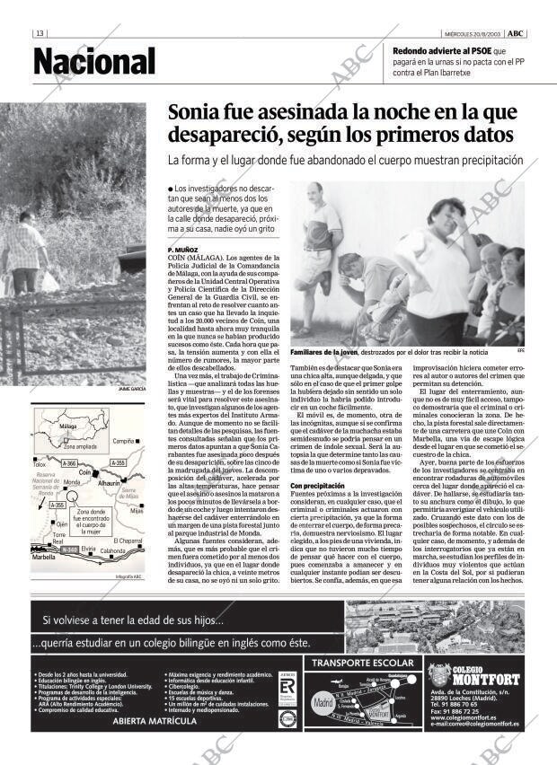 ABC MADRID 20-08-2003 página 13