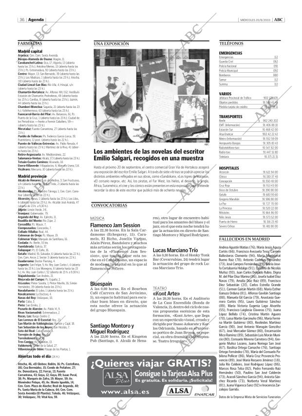 ABC MADRID 20-08-2003 página 36