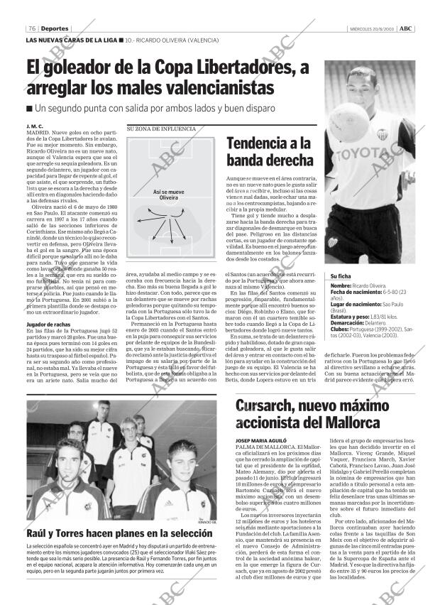 ABC MADRID 20-08-2003 página 76