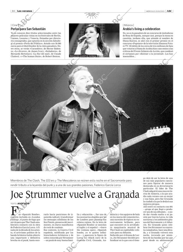 ABC MADRID 20-08-2003 página 84