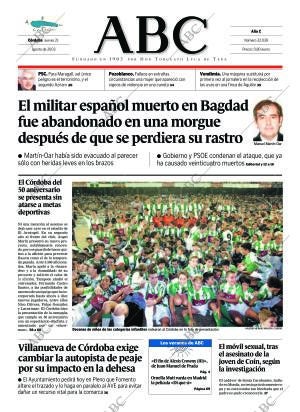 ABC CORDOBA 21-08-2003 página 1