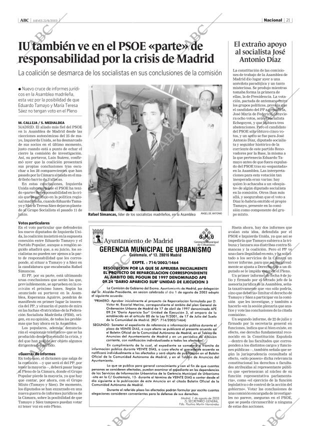 ABC MADRID 21-08-2003 página 21