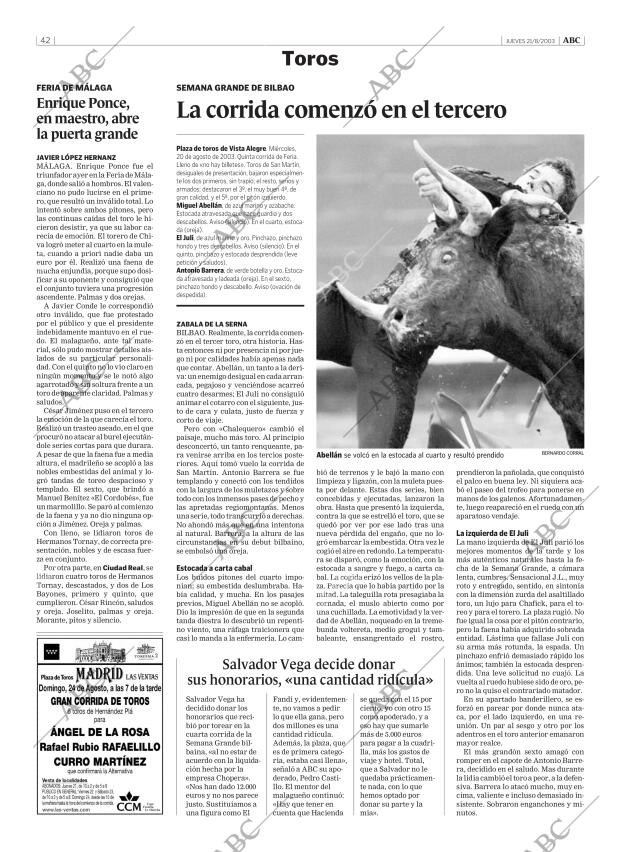 ABC MADRID 21-08-2003 página 42