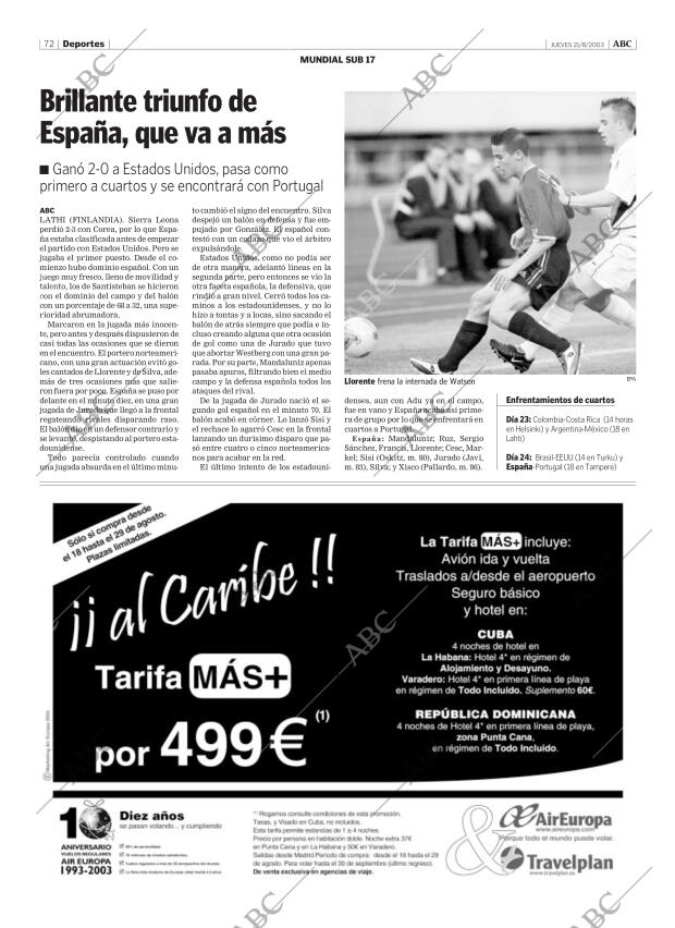 ABC MADRID 21-08-2003 página 72