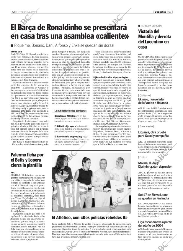 ABC CORDOBA 22-08-2003 página 67