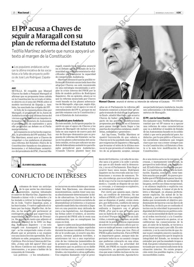 ABC MADRID 24-08-2003 página 18