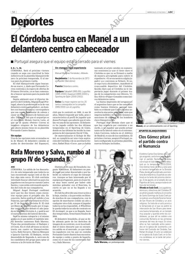 ABC CORDOBA 27-08-2003 página 58